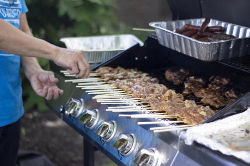 Skewers at a cookout